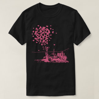 Rosa Mondrover der Liebe T-Shirt