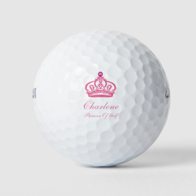 Rosa Monogram Golf Golfball (Vorderseite)