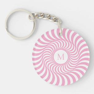 Rosa Monogramm anfänglicher Acryl-Schlüsselanhänge Schlüsselanhänger
