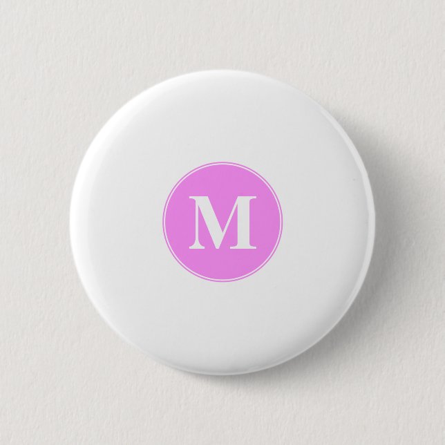 Rosa Monogramm Button (Vorderseite)