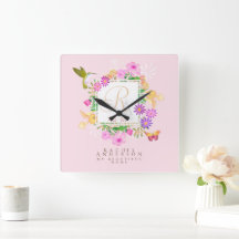 Rosa Monogramm des Blumengartens