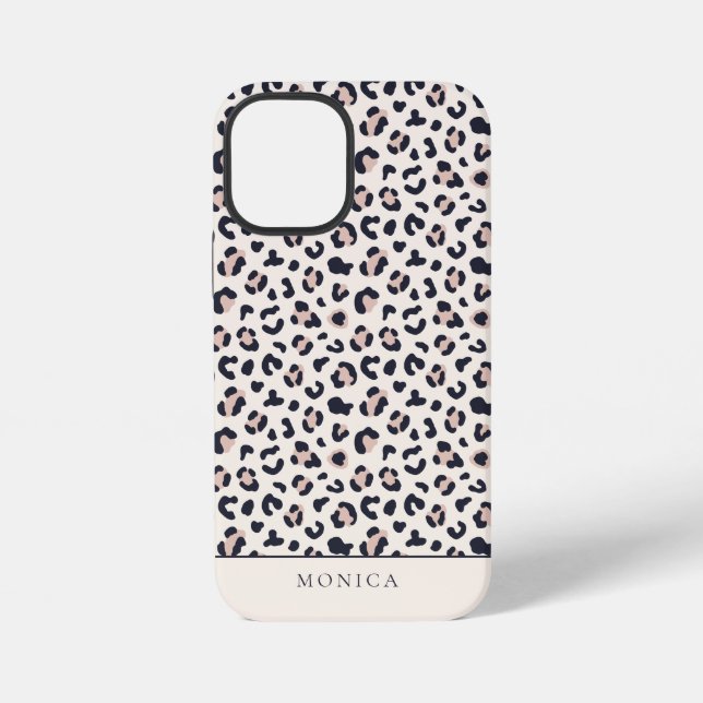 Rosa-Monogramm iPhone 12 Mini Hülle (Rückseite)