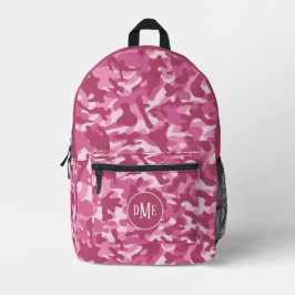 Rosa Monogramm mit zwei Tonen Camouflagen Bedruckter Rucksack