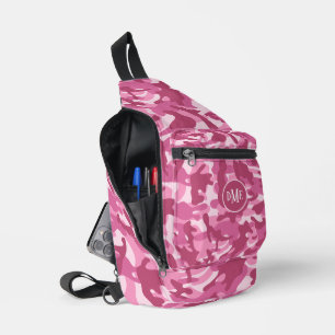 Rosa Monogramm mit zwei Tonen Camouflagen Crossbody Bag
