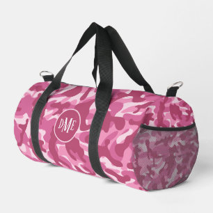 Rosa Monogramm mit zwei Tonen Camouflagen Duffle Bag