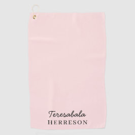 Rosa Monogramm | Modern minimalist feminin Golfhandtuch