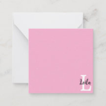 Rosa Monogramm-Name-Skript personalisiertes Design