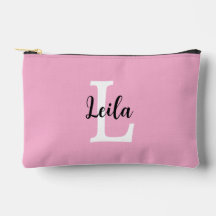 Rosa Monogramm-Name-Skript personalisiertes Design