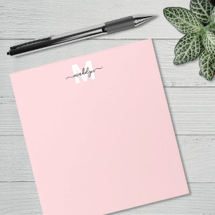 Rosa Monogramm Notizblock