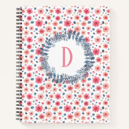 Rosa Monogramm Notizbuch