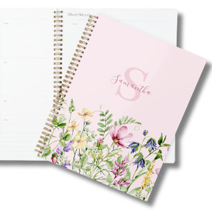 Rosa Monogramm Planer