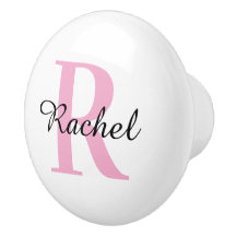 Rosa Monogramm-Schrift personalisierter Namens-Sch