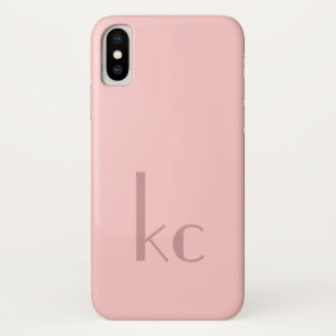 Rosa Monogramm-Typografie Case-Mate iPhone Hülle