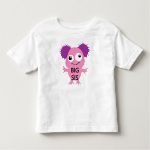 Rosa Monster-große Schwester Kleinkind T-shirt