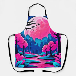 Rosa Moonlit Forest Art Schürze