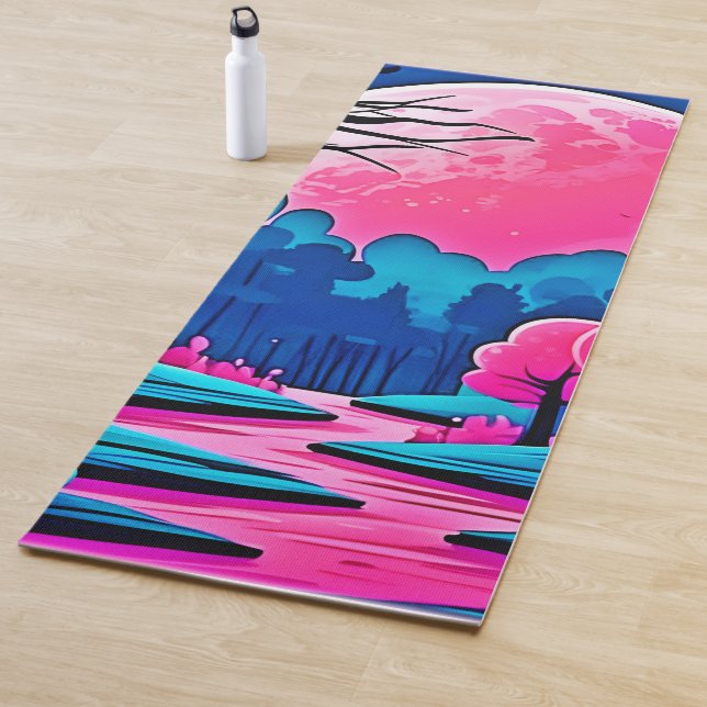 Rosa Moonlit Forest Art Yogamatte (Beispiel)