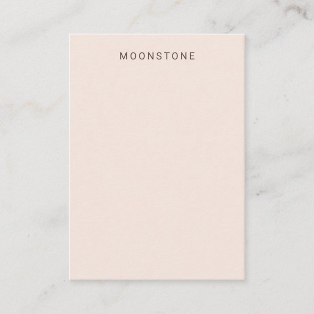 Rosa Moonstone-Display-Karte Visitenkarte (Vorderseite)