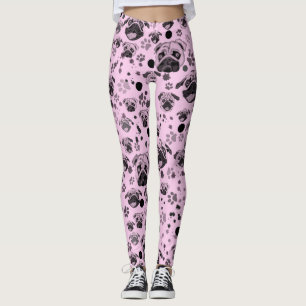 Rosa Mops-Gesicht-Leggings Leggings