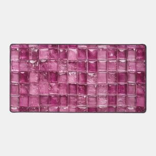 💗 Rosa Mosaik-Arbeitsplatz-Dekoration für moderne Schreibtischunterlage