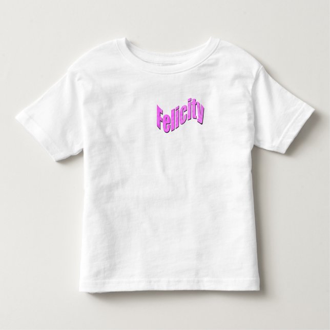 Rosa Mosaik Felicity Name, Toddlers Tshirt (Vorderseite)