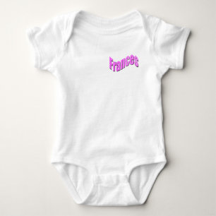 Rosa Mosaik Frances Name, Baby Bodysuit Strampler