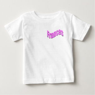 Rosa Mosaik Frances Name, Kleinkinder-Hemd Baby T-shirt