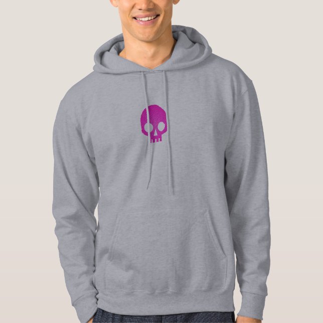 Rosa Mosaik-Schädel Hoodie (Vorderseite)