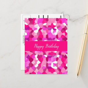 Rosa Mosaike Postkarte