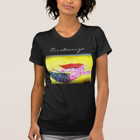 rosa Mosaikmeerjungfrauschwimmen T-Shirt