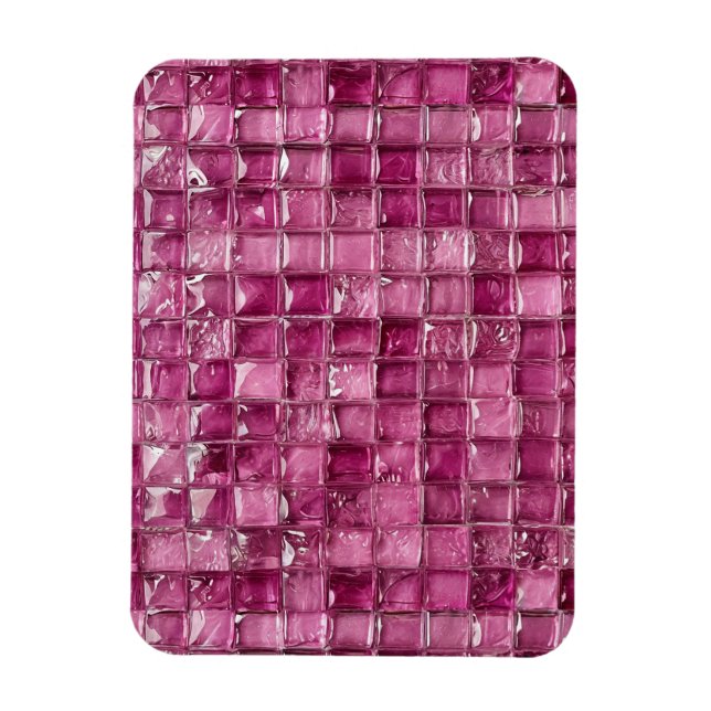 Rosa Mosaikmuster Magnet (Vertikal)