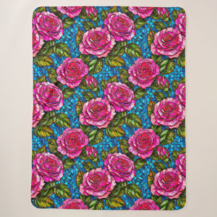 Rosa Mosaikrosen  Sherpadecke