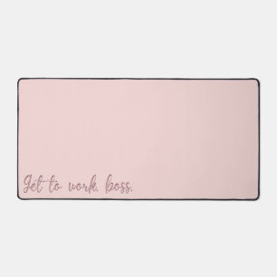 rosa Motivation Schreibtischunterlage