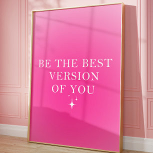 Rosa motivierende inspirierende ästhetische Wandku Poster