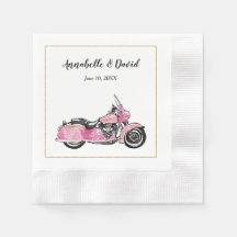 Rosa Motorrad Monogram Napkin