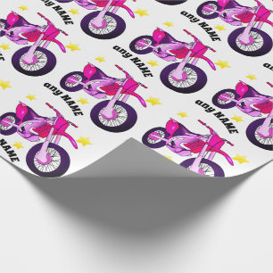 rosa Motorrad und Papier für die benutzerdefinier Geschenkpapier