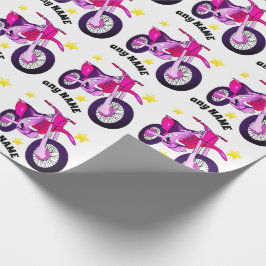 rosa Motorrad und Papier für die benutzerdefiniert Geschenkpapier