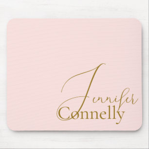 Rosa Mousepad mit Script Serif