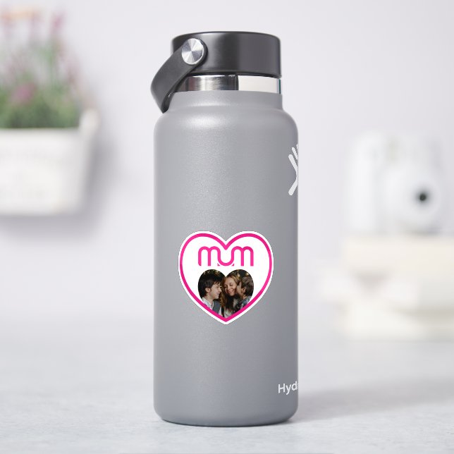 Rosa MUM Love Bilderrahmen Aufkleber (HydroFlask)