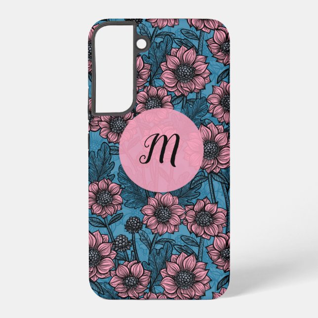 Rosa Mum Monogramm Samsung Galaxy Hülle (Rückseite)