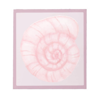 Rosa Muschel 2 Notizblock