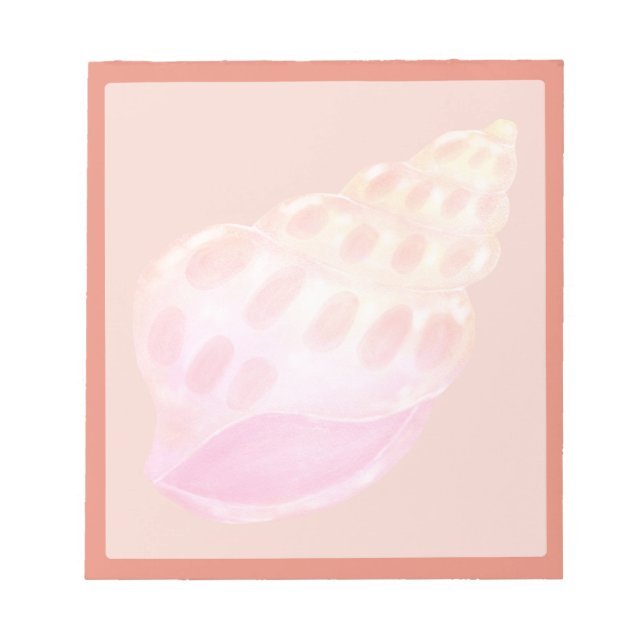 Rosa Muschel 3 Notizblock (Vorderseite)