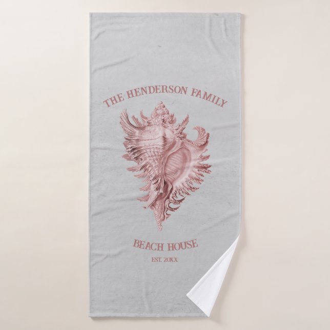 Rosa Muschel Badehandtuch Set (Badehandtuch)