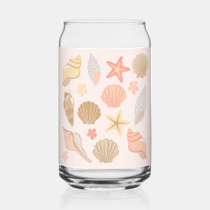 Rosa-Muschel-Muster Dosenglas