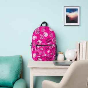Rosa Muscheln Bedruckter Rucksack