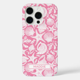 Rosa Muscheln personalisiert iPhone 16 Pro Hülle