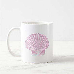 Rosa Muschelschale Küste Kaffeetasse
