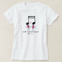 Rosa Musik verbindet Menschen T-Shirt