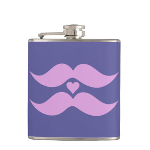 Rosa Mustaches-Flasche Flachmann