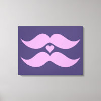 Rosa Mustaches, kundenspezifischer Leinenprint
