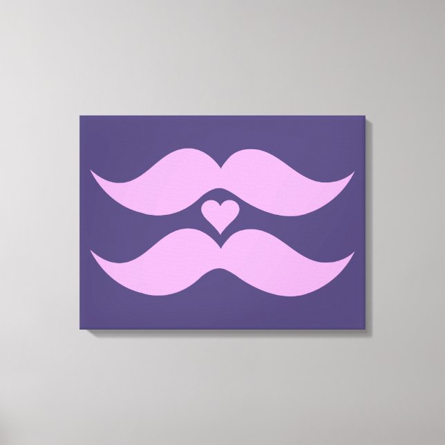 Rosa Mustaches, kundenspezifischer Leinenprint Leinwanddruck (Vorderseite)